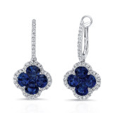 Uneek Blue Sapphire Diamond Earrings - LVELG2894S photo