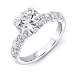 Uneek Round Diamond Engagement Ring - R210599RDU photo