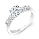 Uneek Round Diamond Engagement Ring - R027U photo