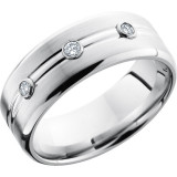 Lashbrook Cobalt Chrome 8mm Men's Wedding Band - CC8BDDIA3X.05B+POLISH_SATIN_POLISH photo