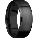 Lashbrook Black Zirconium 8mm Men's Wedding Band - Z8B+SATIN_POLISH photo2