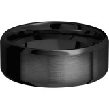 Lashbrook Black Zirconium 8mm Men's Wedding Band - Z8B+SATIN_POLISH photo3