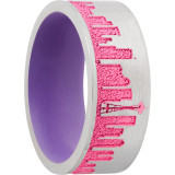 Lashbrook Cobalt Chrome 8mm Men's Wedding Band - CC8F_LCVSEATTLE_SATIN+BRIGHTPURPLEIN_PRISONPINKOUT photo2
