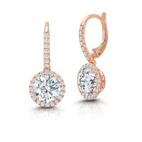 Uneek Leverback Diamond Earrings - LVE699RD photo