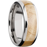 Lashbrook Titanium Hardwood 8mm Men's Wedding Band - HW8D15_BOXELDERBURL+POLISH photo2