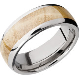 Lashbrook Titanium Hardwood 8mm Men's Wedding Band - HW8D15_BOXELDERBURL+POLISH photo