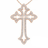 Uneek Cross Diamond Pendant - LVNDNC078R photo