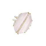 Meira T 14k Yellow Gold Diamond and Pink Opal Ring photo