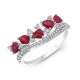 Uneek Ruby Diamond Fashion Ring - R89120RUCB photo
