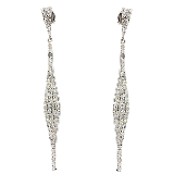 Meira T 14k White Gold Ice Diamond Cocktail Earrings photo