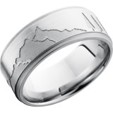 Lashbrook Cobalt Chrome 9mm Men's Wedding Band - CC9FGEMOUNTAIN+SAND_SATIN_SAND photo