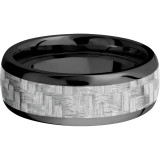 Lashbrook Black Zirconium 8mm Men's Wedding Band - ZC8D15_SILVERCF+POLISH photo3