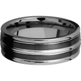 Lashbrook Black Tungsten Men's Wedding Band - TCR8347+SATIN_POLISH photo3