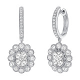 Uneek Petals Design Cluster Diamond Center Earrings - LVEG2241W photo