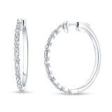 Uneek Chatterley Round Diamond Hoop Earrings - LVEE100 photo