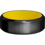 Lashbrook Black Zirconium 8mm Men's Wedding Band - Z8HB+SATIN+CORVETTEYELLOWIN photo3