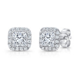 Uneek Princess-Cut Diamond Halo Stud Earrings - LVE899W-4.5X4.5PR photo