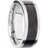 Lashbrook Titanium 8mm Men's Wedding Band - 8F15_BLACKDINO+SATIN photo2