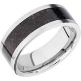 Lashbrook Titanium 8mm Men's Wedding Band - 8F15_BLACKDINO+SATIN photo