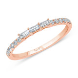 Uneek Ashcroft Baguette and Round Diamond Stacking Ring - LVBNA3031R photo