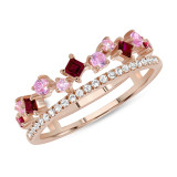 Uneek Stackable Ruby Fashion Ring - LVBAD302RPS photo