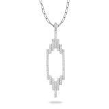 Doves Deco Diamond 18k White Gold Diamond Pendant - P8593-1 photo