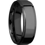 Lashbrook Black Zirconium 7mm Men's Wedding Band - Z7FGE+POLISH photo2