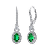 Uneek Oval Emerald Earrings - LVERI294E photo