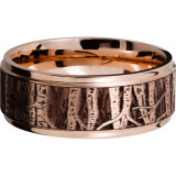 Lashbrook 14k Rose Gold 9mm Men's Wedding Band - 14KR9FGE_LCVASPEN+SATIN_POLISH photo3