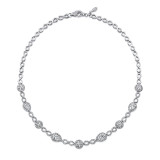 Uneek Round and Pear-Shaped Diamond Necklace with Infinity-Style Pave Links - LVN671 photo
