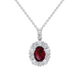 Uneek Oval Diamond Pendant - LVNMT1611R photo