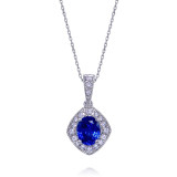 Uneek Blue Sapphire Diamond Pendant - LVNMT0150S photo