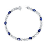 Uneek Blue Sapphire Link Diamond Bracelet - BR2001BSOV photo
