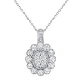 Uneek Petals Design Cluster Diamond CenterPendant - LVPG2340W photo