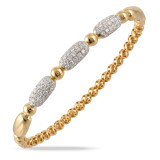 Doves Diamond Fashion 18k Yellow Gold Bangle Bracelet - B9567 photo
