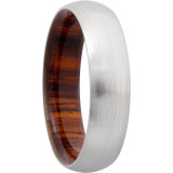 Lashbrook White Cobalt Chrome Hardwood 6mm Men's Wedding Band - HWSLEEVECC6D_DESERTIRONWOOD+SATIN photo2