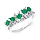 Uneek Emerald Diamond Band - R89120EMCB photo