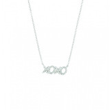 Meira T White Gold Diamond XOXO Necklace photo