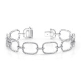 Uneek Modern Sophisticate Pave Diamond Link Bracelet - LVBR08 photo