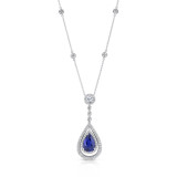 Uneek Blue Sapphire Diamond Pendant - LVN693PSBS photo