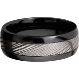 Lashbrook Black & White Zirconium 8mm Men's Wedding Band - ZPF8D14_DAMASCUS+ACID_POLISH photo3