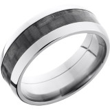 Lashbrook Titanium 8mm Men's Wedding Band - C8D14_CF+POLISH photo