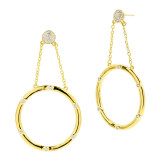 Freida Rothman Radiance Open Hoop Drop Earring - RNPYZE10-14K photo