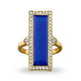 Doves Royal Lapis 18k Yellow Gold Diamond Ring - R8305LP-1 photo