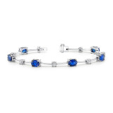 Uneek Blue Sapphire and Diamond Bracelet - LBR191OV photo