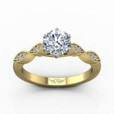 Martin Flyer Two Tone 18k Gold FlyerFit Engagement Ring photo2