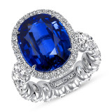 Uneek The JAXSON Bleu Royal Blue Sapphire Ring - - LVS1053OVBS photo
