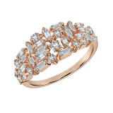 Uneek Diamond Ring with Baguette and Princess Diamonds - LVBAD274R photo