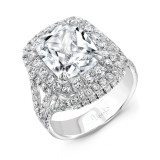 Uneek Cushion-Cut Diamond Multi-Halo Engagement Ring - SM835W-11x9CU photo