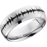 Lashbrook Cobalt Chrome 8mm Men's Wedding Band - CC8DB_LCVSOUNDWAVE+SATIN_POLISH photo